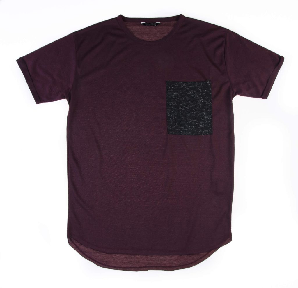 تی شرت مردانه زرشکی s1016 - pull&bear تی شرت مردانه خرید تی شرت مردانه
