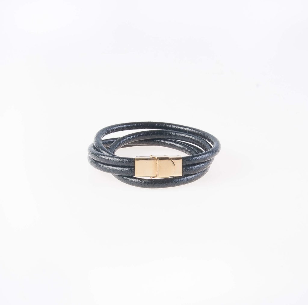 دستبند چرمی فلزی مردانه MM1008