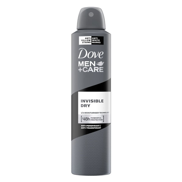 اسپری داو مردانه invisible dry حجم 250ml