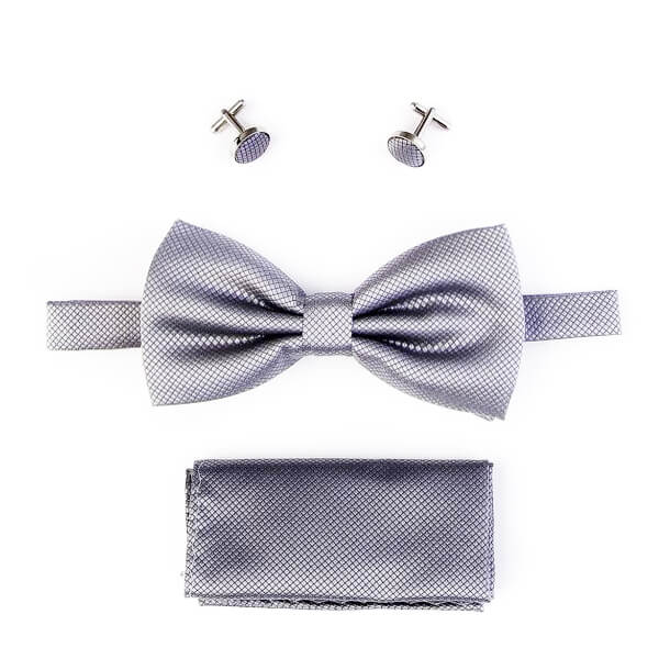 ست پاپیون دستمال جیب و دکمه سر دست set1001