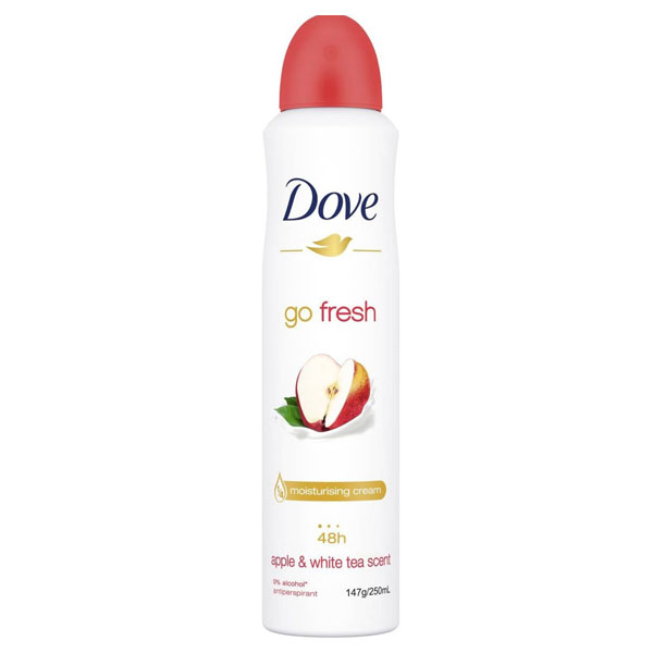اسپری داو ضدتعریق زنانه go fresh مدل apple & white tea scent 250ml