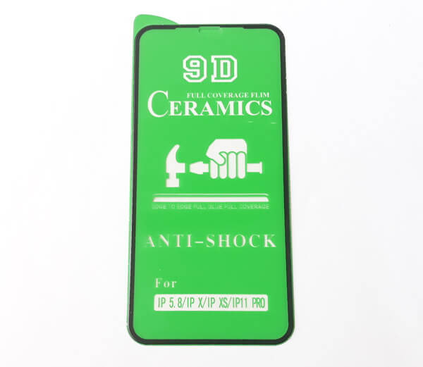 گلس محافظ صفحه نمایش سرامیکی براق 9D اپل مدل XS