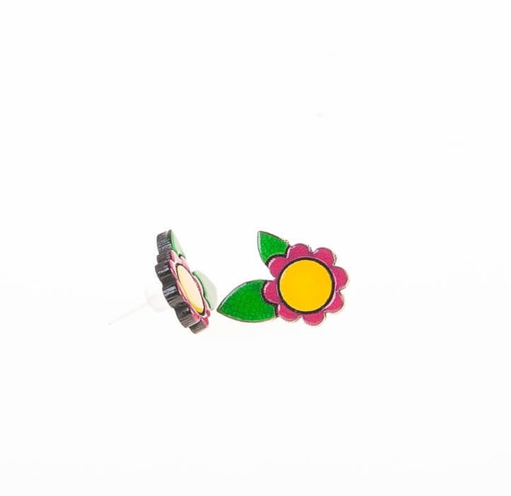 گوشواره میخی دست ساز گوشواره چوبی خرید گوشواره