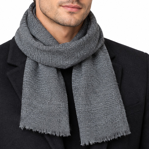 شال گردن مردانه طوسی shw1010
